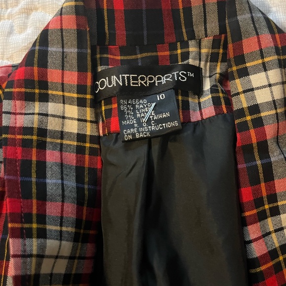 Counterparts Red and Black Plaid Blazer - Picture 5 of 7